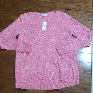 Pink and white sweater